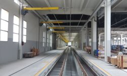 Laufkran mit Anti-Kollisionssystem und Fahrbahnüberwachung