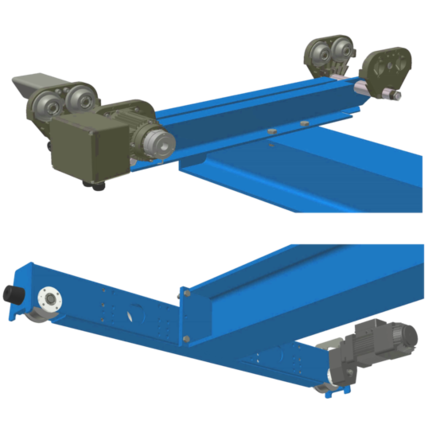 Krankit für Laufkrane Rollenkasten und Kopfträger für Hallenkrane
