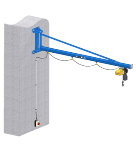 Drehkran GISKB mit Elektrokettenzug für flächendeckendes Güterhandling