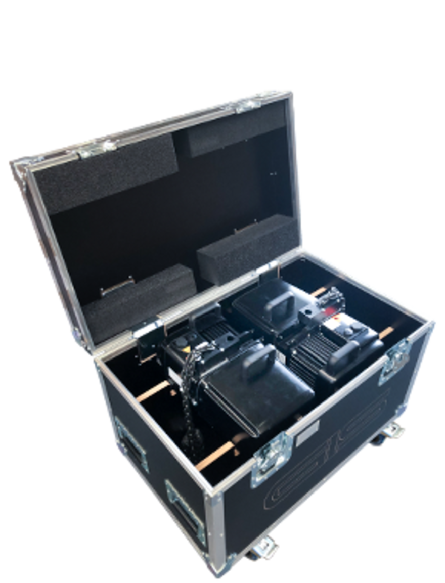 GIS flight case for space-saving transport of the motors